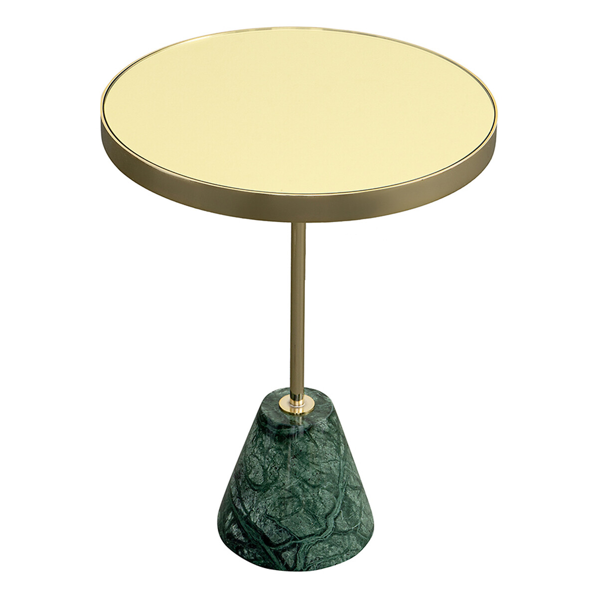 Столик кофейный Kaya 408 см золотистыйзеленый  2 персоны зеленый LaRedoute, размер 2 персоны