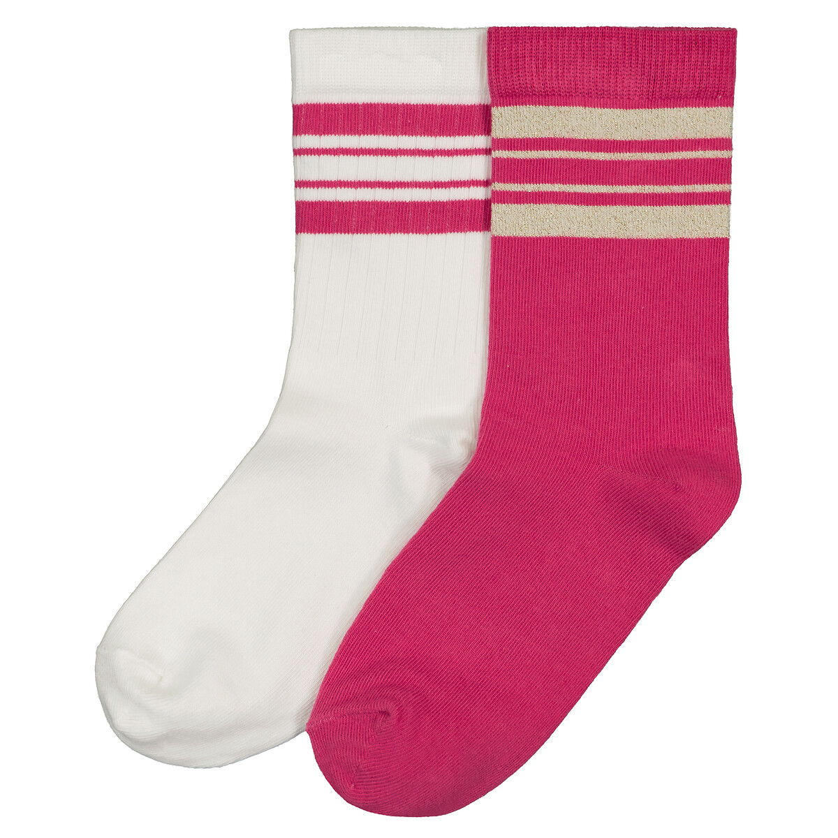 Комплект из двух пар носков Изготовленных во Франции 35/37 розовый