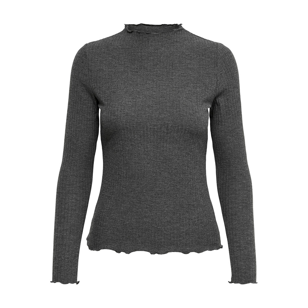 Пуловер La Redoute Из тонкого трикотажа с оригинальной отделкой L серый, размер L - фото 5