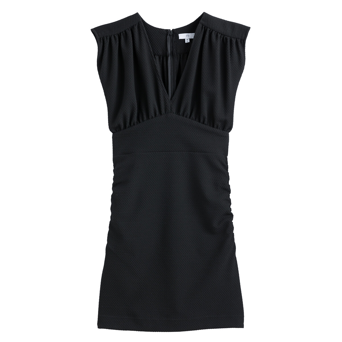 Платье-карандаш Короткое с V-образным вырезом 42 черный LaRedoute, размер 42 - фото 5