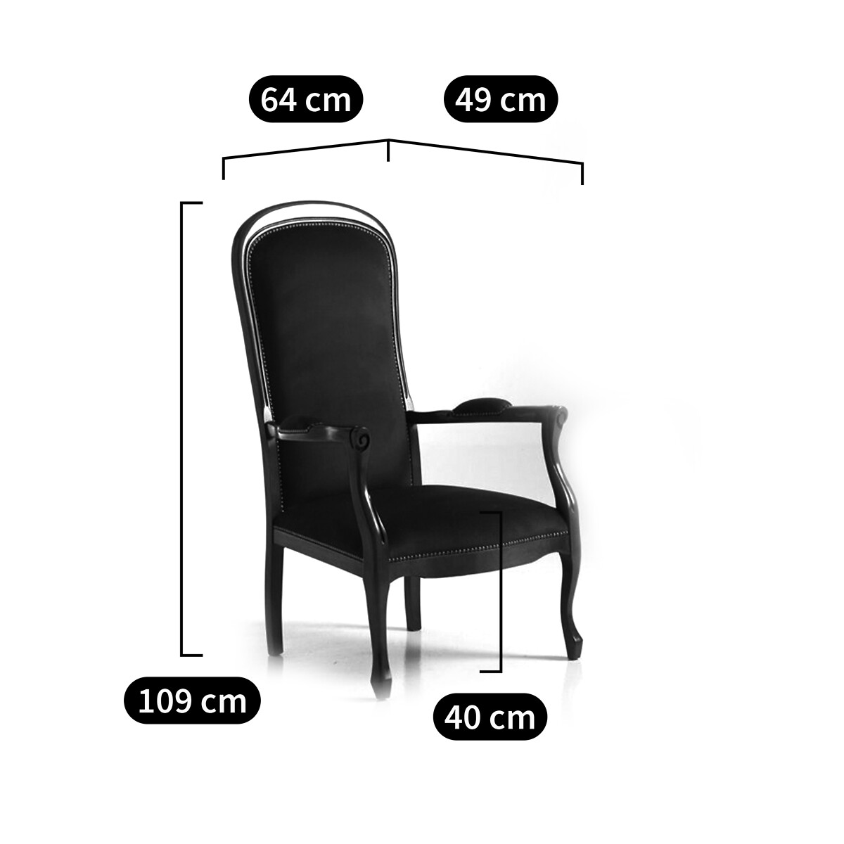Кресло La Redoute В классическом стиле с велюровой обивкой Ma единый размер красный - фото 2