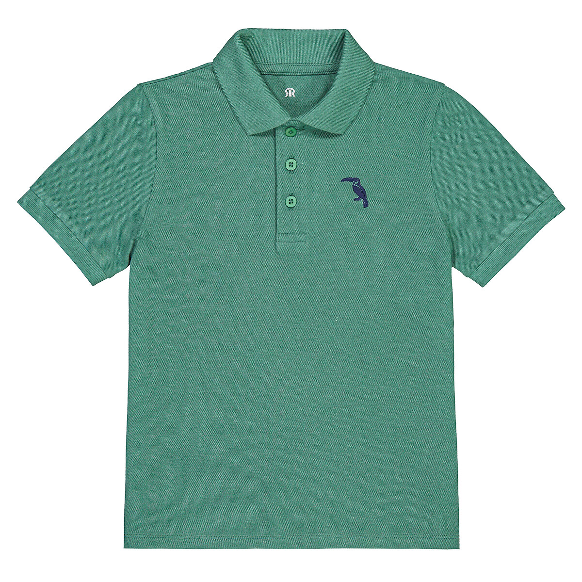 Рубашка-поло LA REDOUTE COLLECTIONS С короткими рукавами из биохлопка 3-12 лет 6 зеленый, размер 6 - фото 3