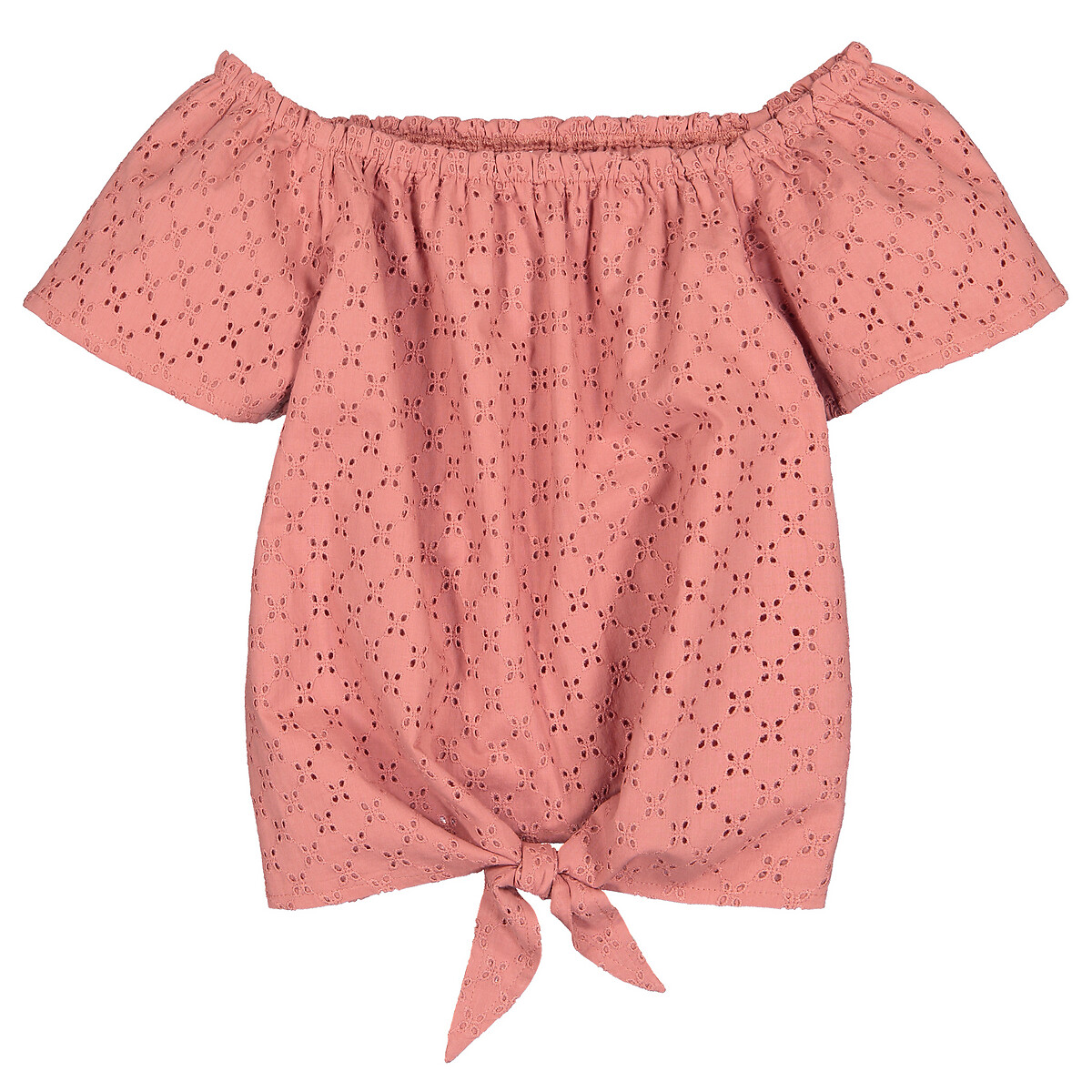 Блузка La Redoute С английской вышивкой  5 лет - 108 см розовый, размер 5