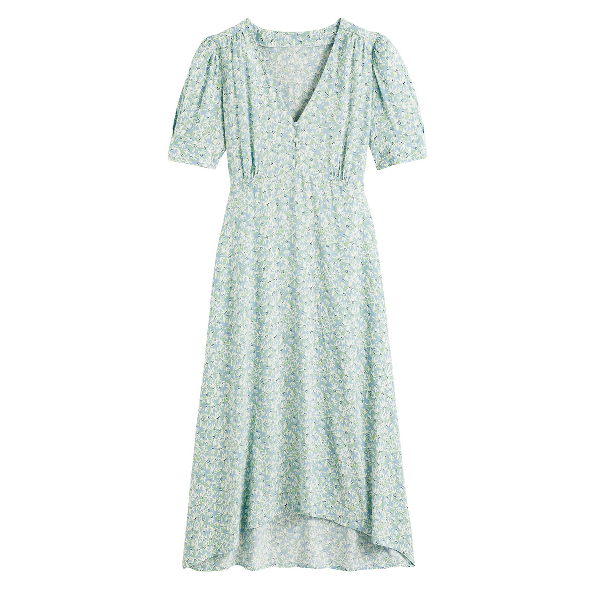 Платье LA REDOUTE COLLECTIONS Длинное с v-образным вырезом короткие рукава с принтом 42 разноцветный, размер 42 - фото 5