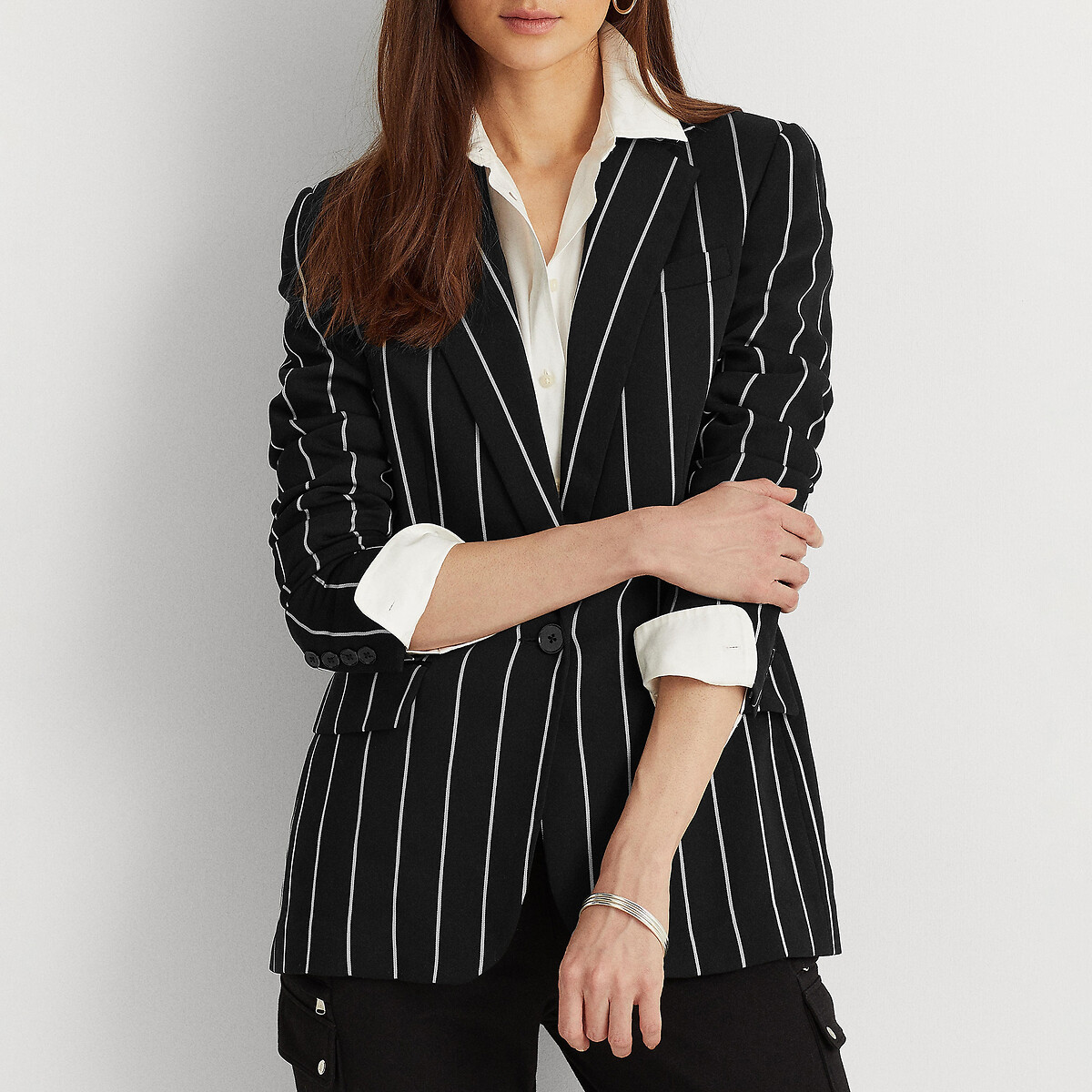 

Жакет LAUREN RALPH LAUREN, Черный, Легкий в полоску 38 (FR) - 44 (RUS) черный