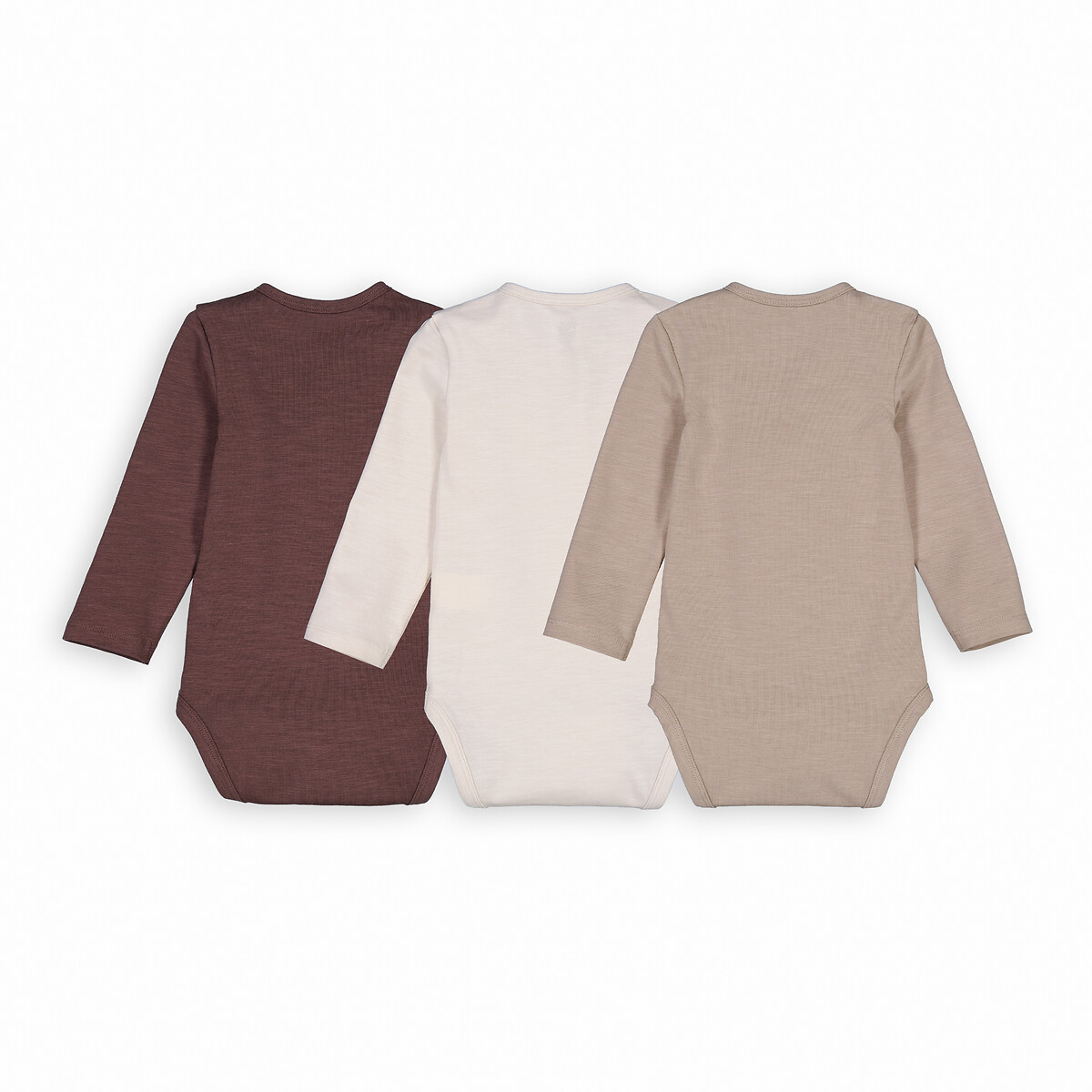 

Комплект из 3 однотонных боди LaRedoute, Бежевый, Комплект из 3 однотонных боди La Redoute 18 мес. - 81 см бежевый