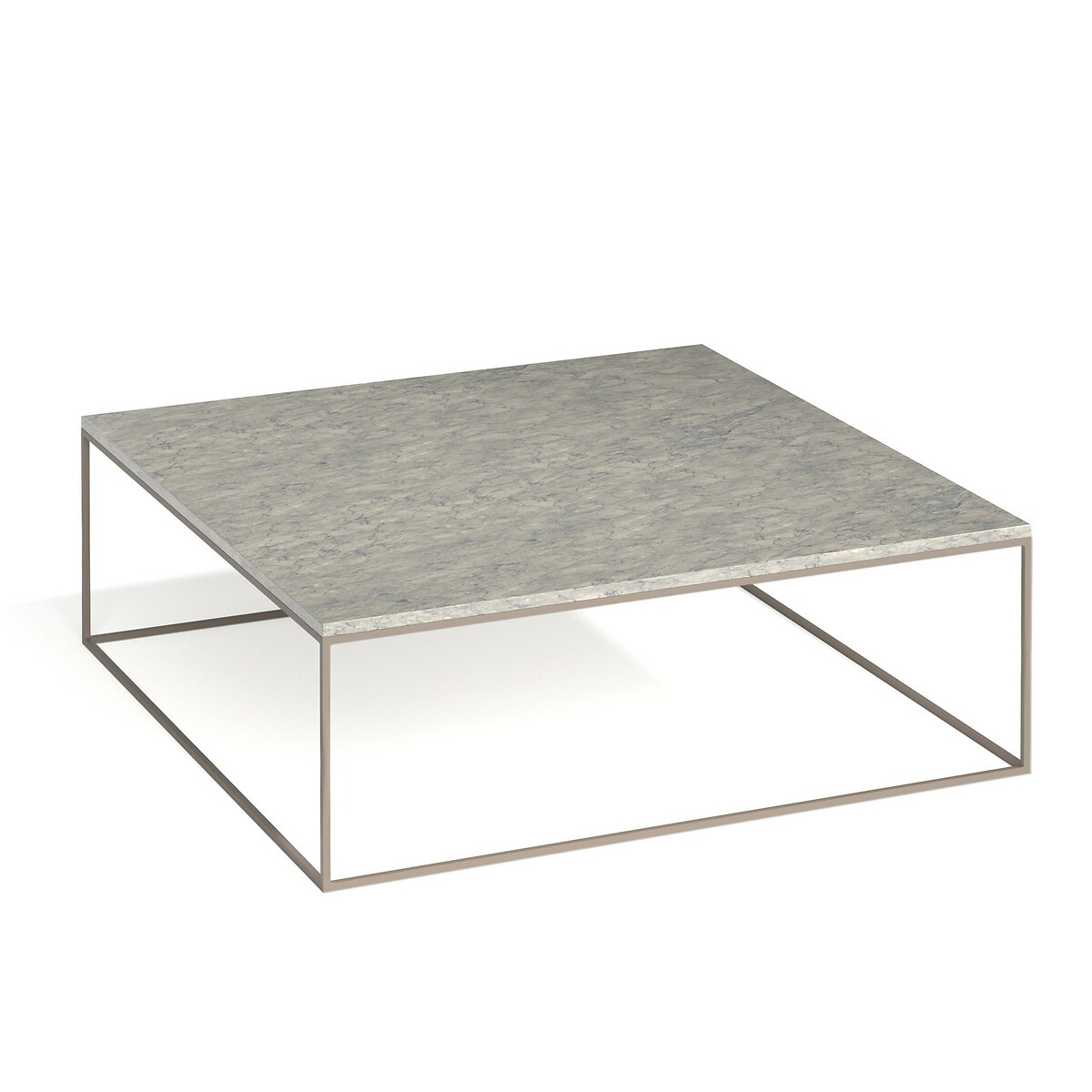 Стол LaRedoute Стол Журнальный из металла и серого мрамора Mahaut единый размер серый