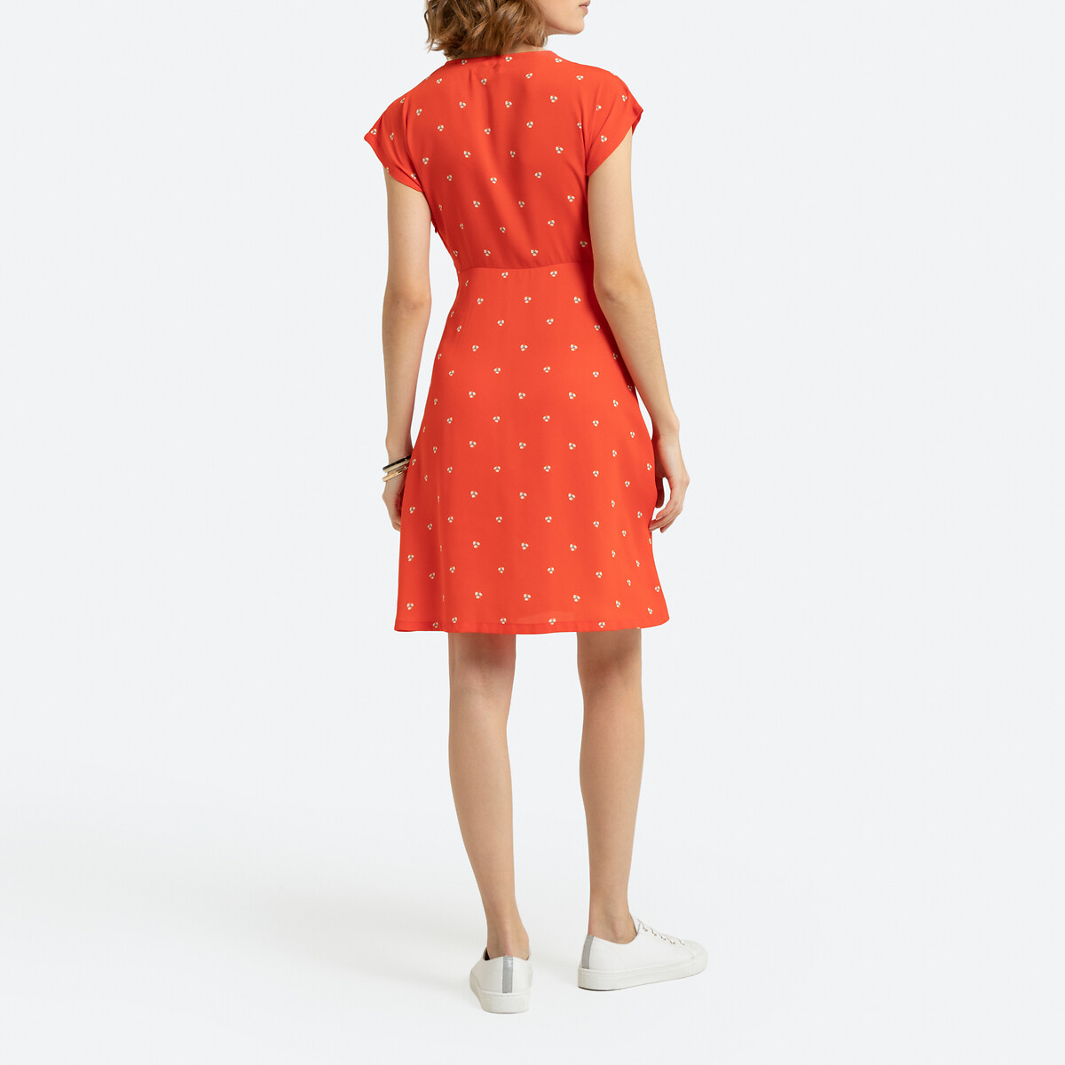 Платье LaRedoute Без рукавов с цветочным рисунком 44 (FR) - 50 (RUS) красный, размер 44 (FR) - 50 (RUS) Без рукавов с цветочным рисунком 44 (FR) - 50 (RUS) красный - фото 4