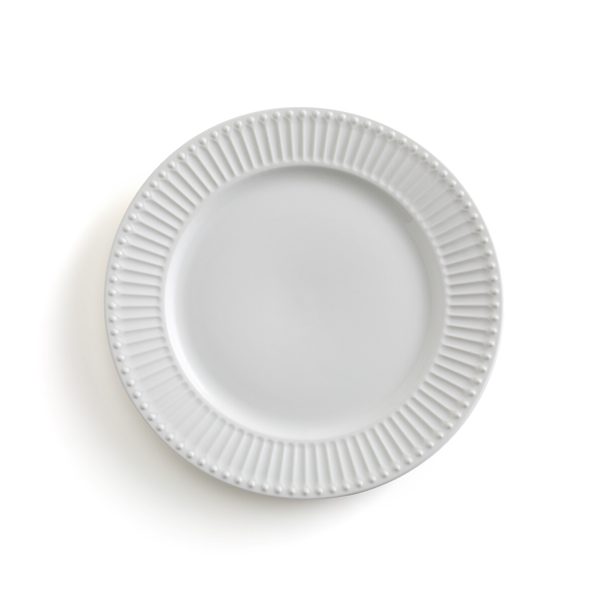 Комплект из 6 плоских тарелок Из фарфора Jewely единый размер белый