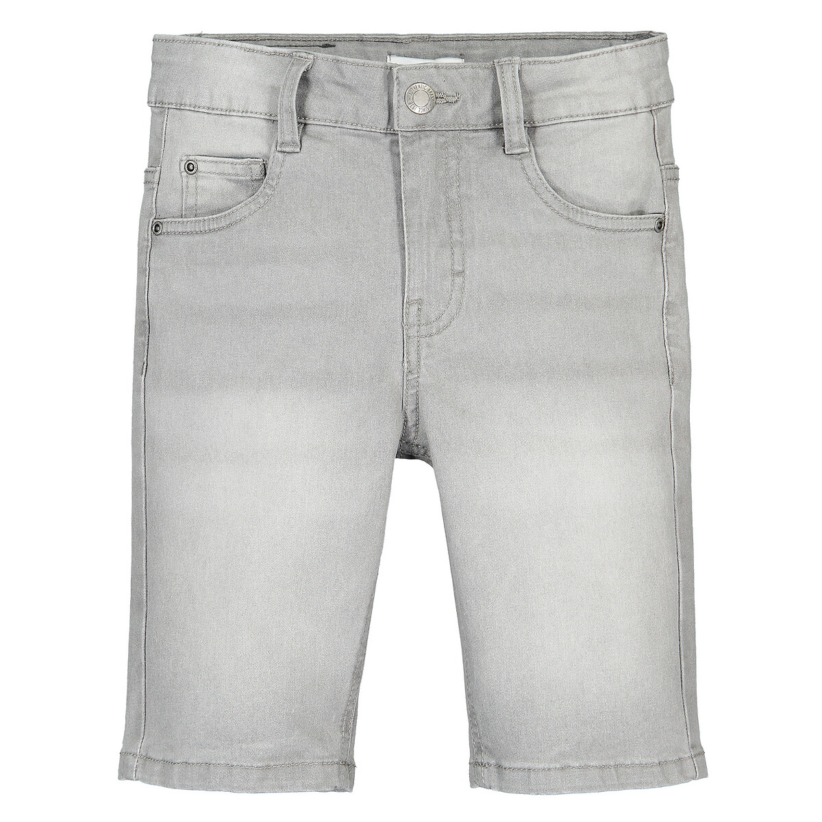 Бермуды LaRedoute Из джинсовой ткани 3-12 лет 3 серый, размер 3 - фото 3