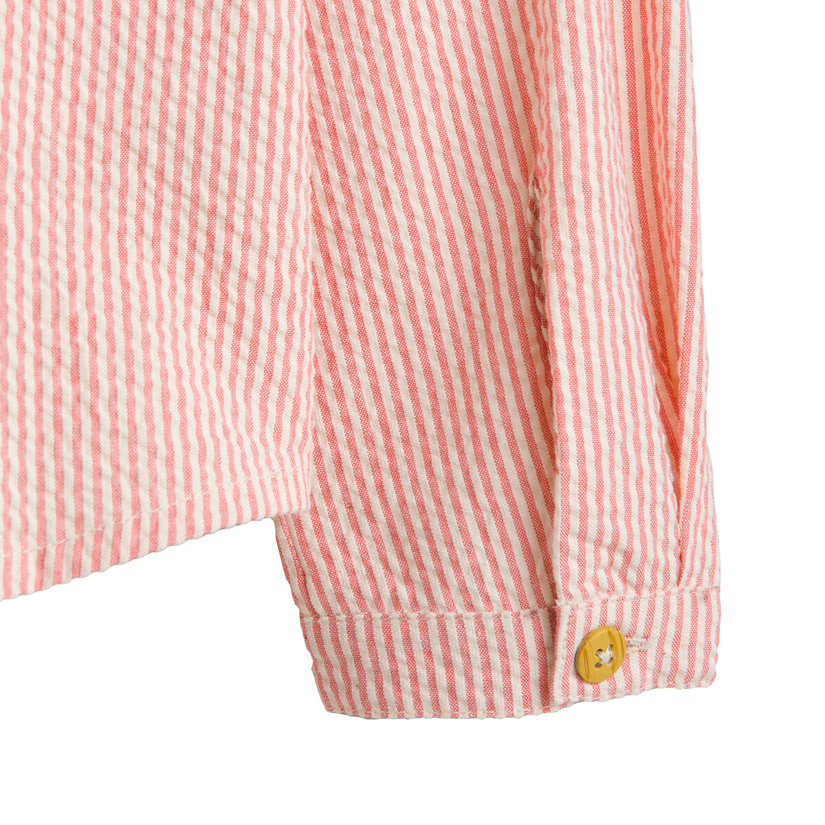 Рубашка С длинными рукавами из легкой полосатой ткани 6 лет - 114 см бежевый LaRedoute, размер 6 - фото 4