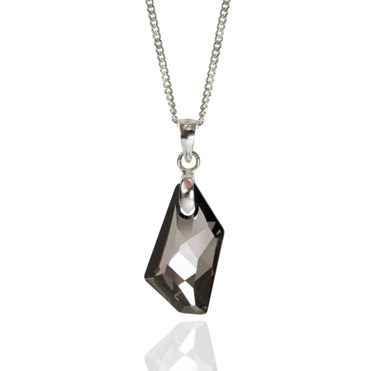 Collier BISHOJO De-Art SWAROVSKI ELEMENTS Argent 925 Silver Night