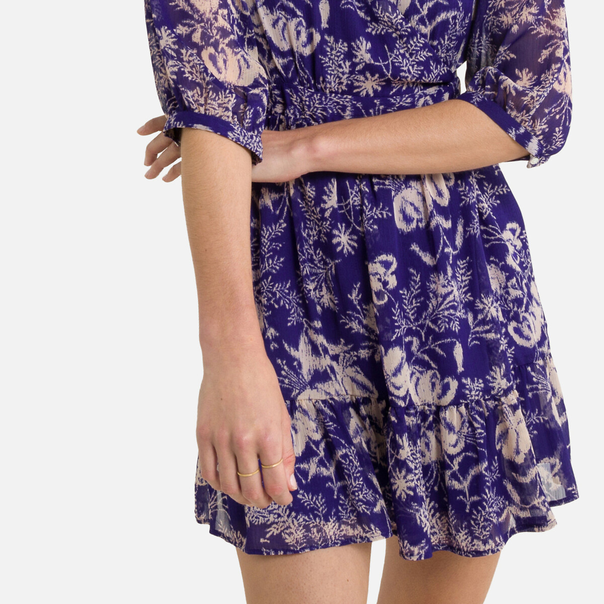 Платье BA&SH Короткое с принтом ULIA 0(XS) фиолетовый, размер 0(XS) Короткое с принтом ULIA 0(XS) фиолетовый - фото 3