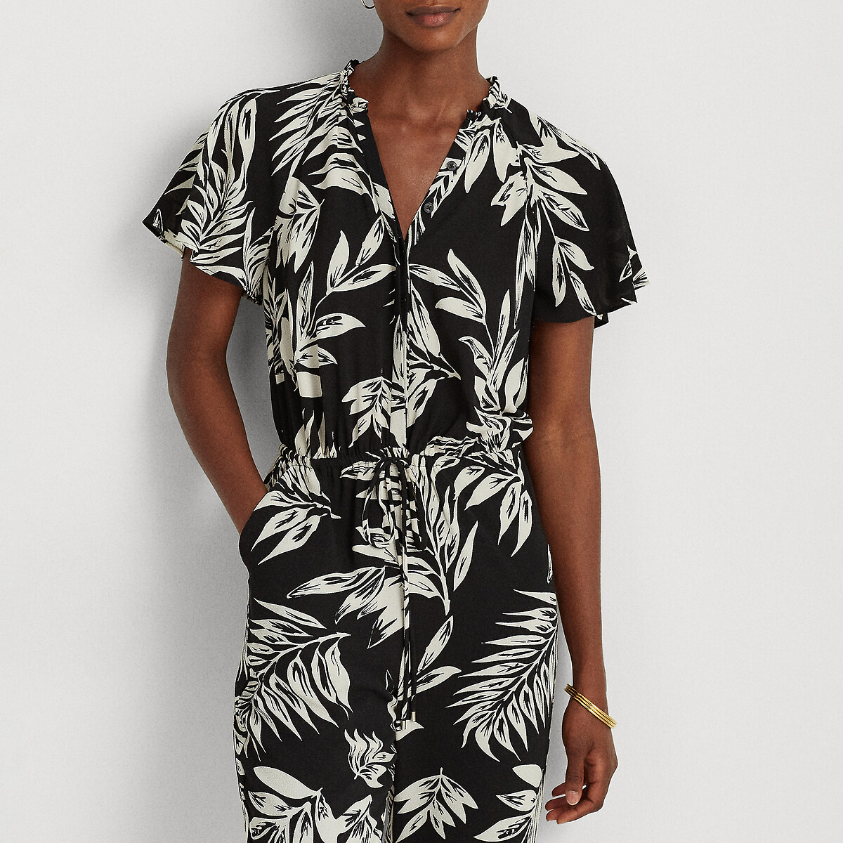 

Комбинезон LAUREN RALPH LAUREN, Черный, С принтом и короткими рукавами ZENIA 36 (FR) - 42 (RUS) черный