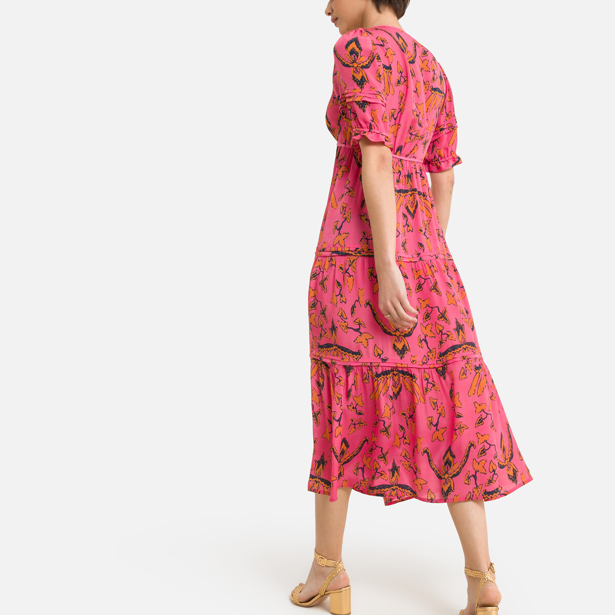 Платье BA&SH Длинное с принтом CALAS 3(L) розовый, размер 3(L) Длинное с принтом CALAS 3(L) розовый - фото 4