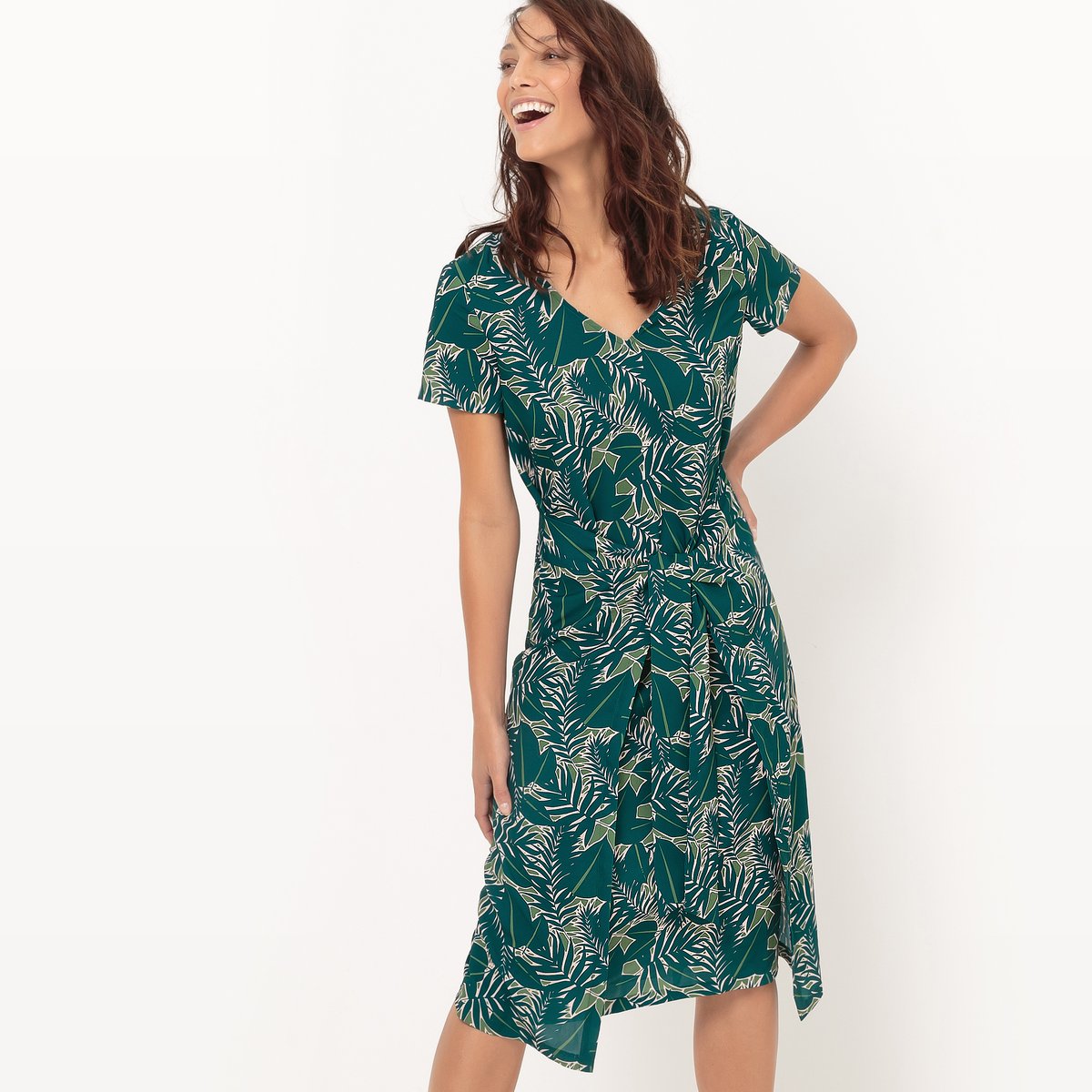 Kleid mit exotischem Print