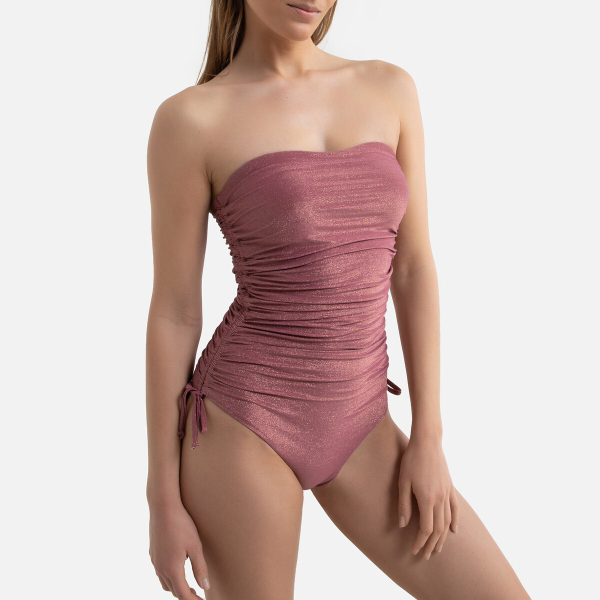 

Купальник-бюстье LA REDOUTE COLLECTIONS, Фиолетовый, Цельный без косточек 44 (FR) - 50 (RUS) фиолетовый