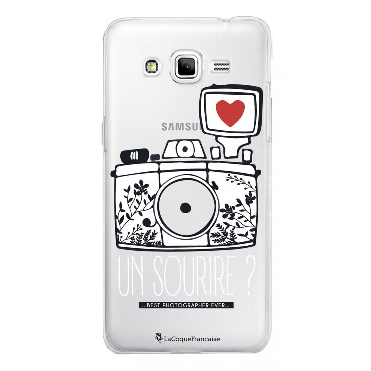 Coque Samsung Galaxy Grand Prime rigide transparente, Un sourire, La Coque Francaise®
