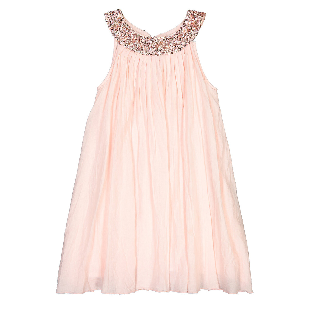 Платье С блестками на вырезе 3-12 лет 12 лет -150 см розовый