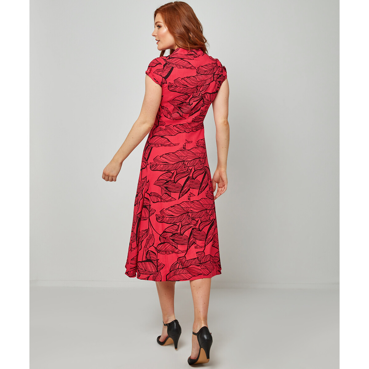 Платье-миди JOE BROWNS С короткими рукавами 42 красный, размер 42 - фото 2