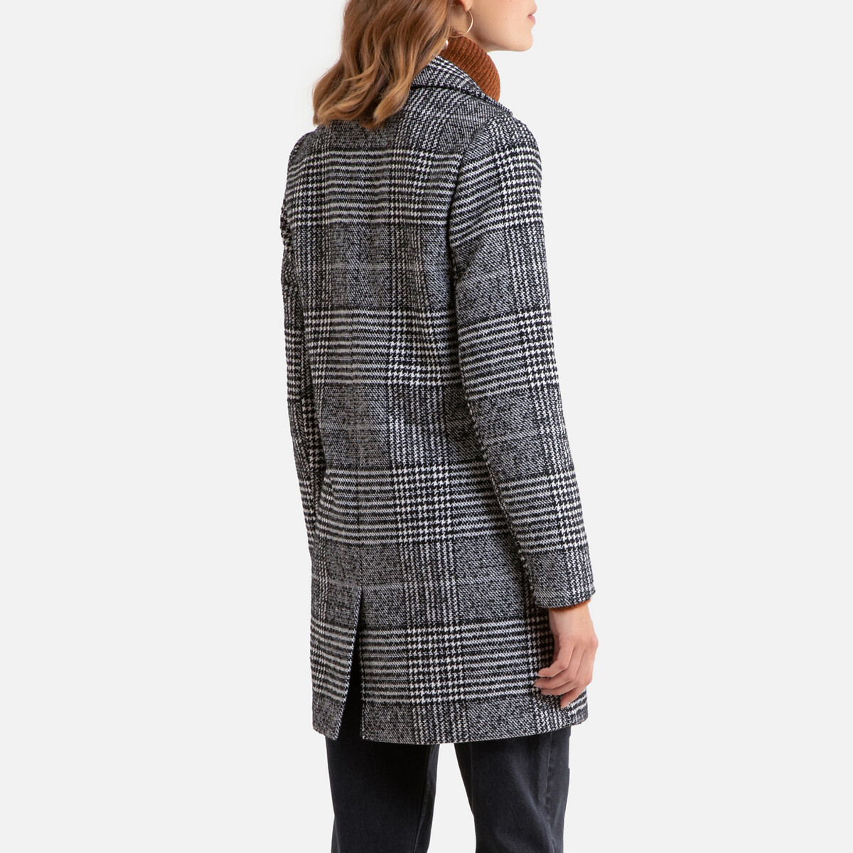 Пальто La Redoute Средней длины на пуговицах XS синий, размер XS - фото 4