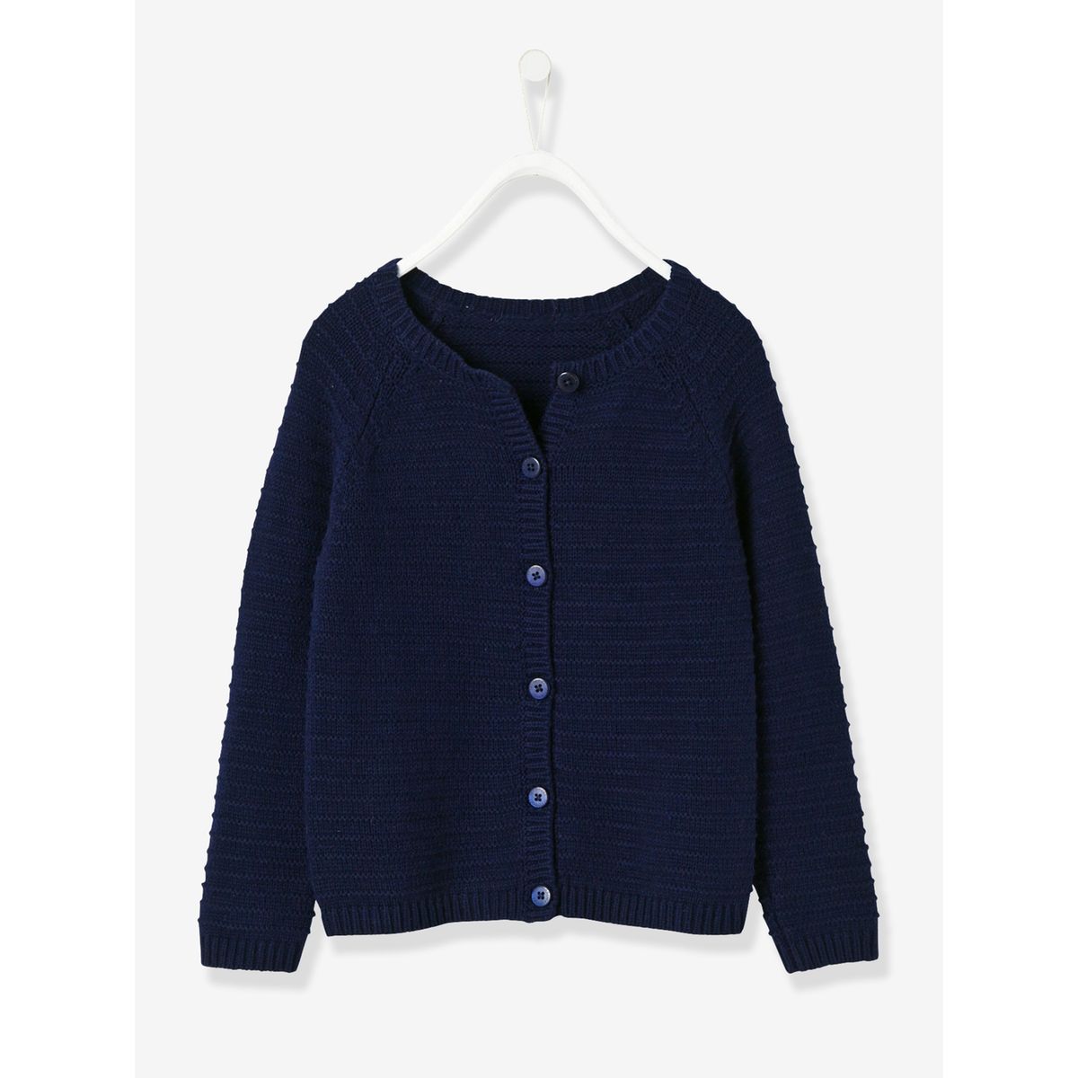 Gilet fille maille fantaisie