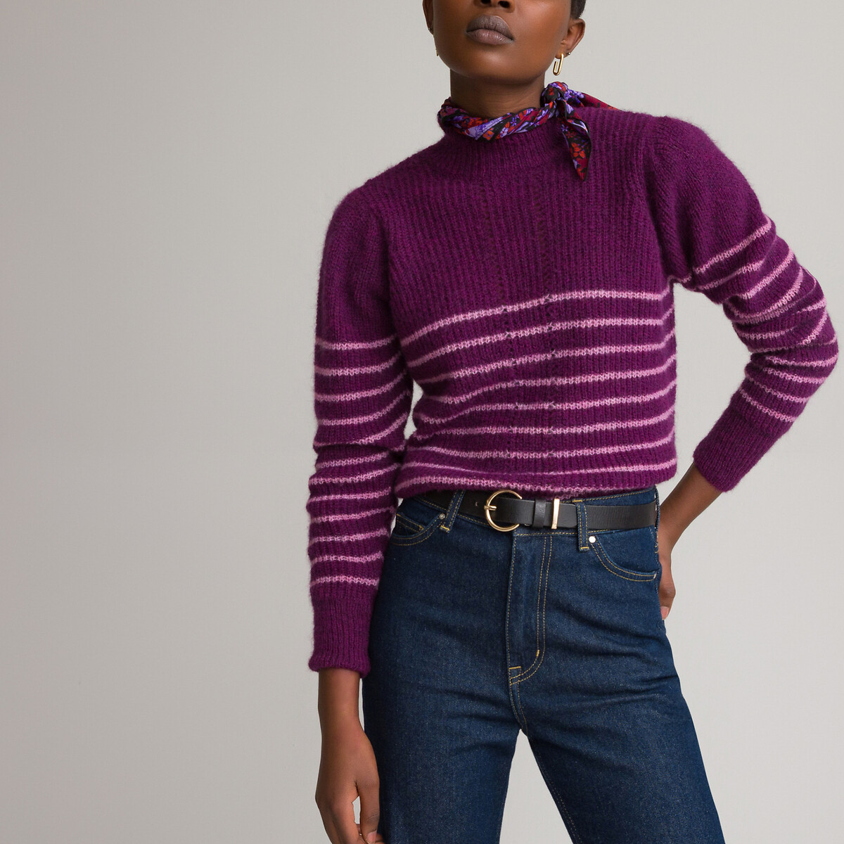 Пуловер LA REDOUTE COLLECTIONS С воротником-стойкой из плотного трикотажа L другие, размер L - фото 3