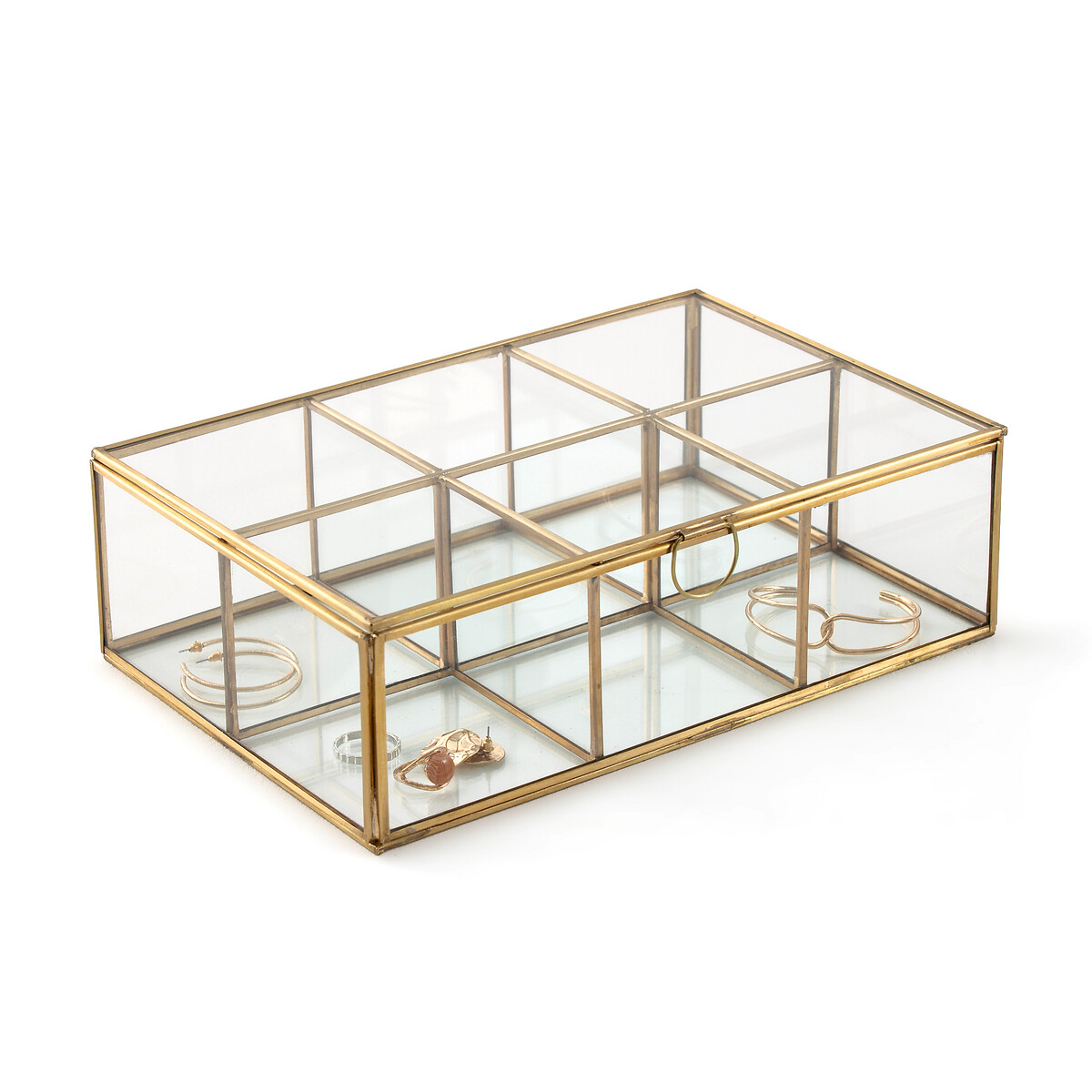 Image of Uyova Glass & Metal Multi-Compartment Box