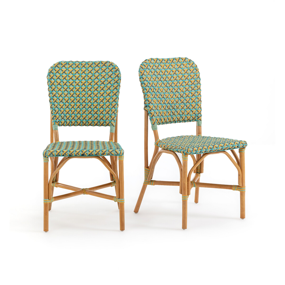 Комплект из 2 плетеных стульев Musette единый размер зеленый