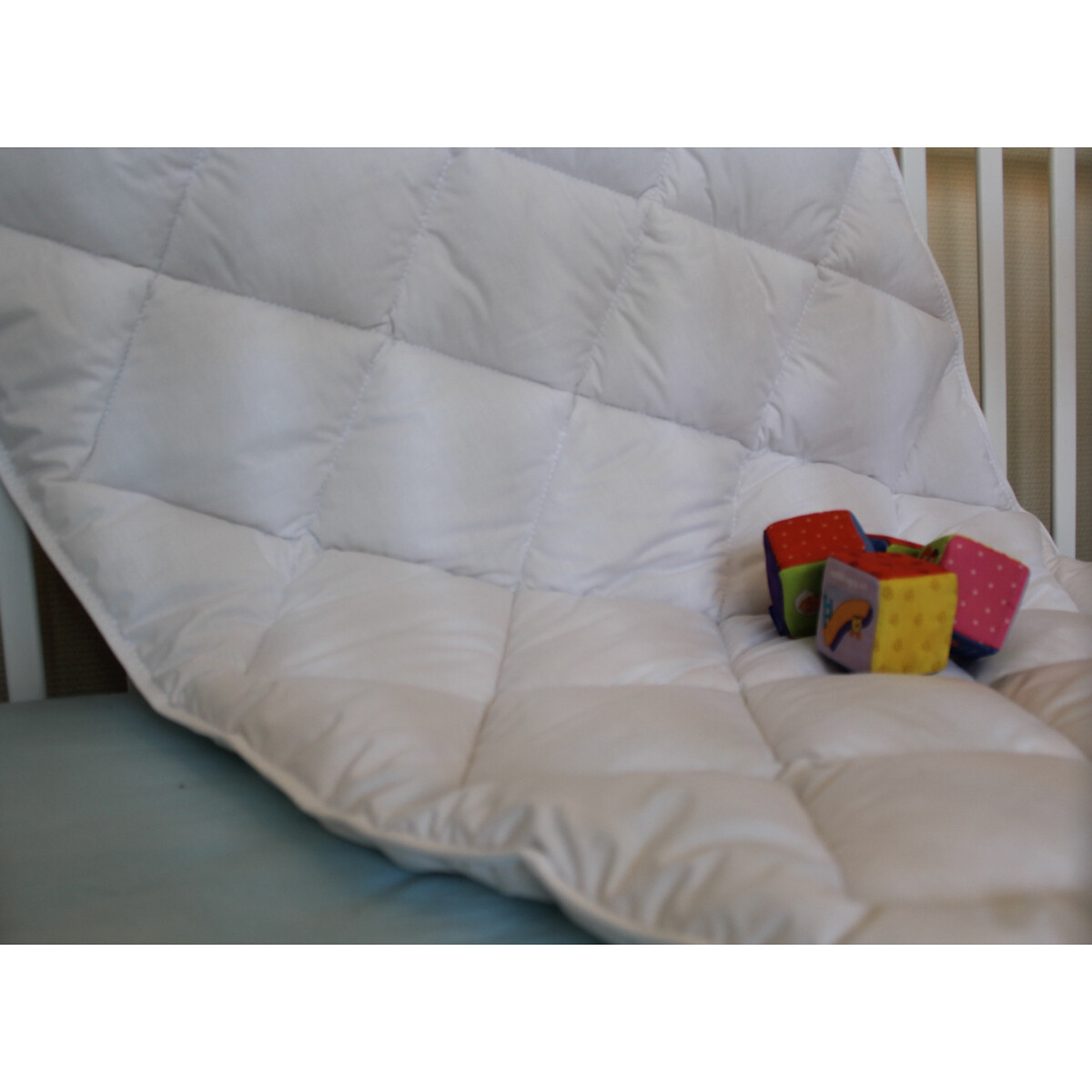 Одеяло LaRedoute Детское синтетическое с чехлом 100 хлопок 75 x 120 см белый, размер 75 x 120 см - фото 3
