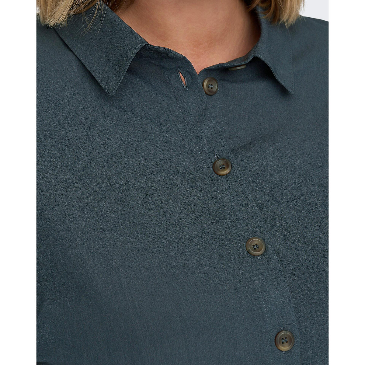 Платье-рубашка С короткими рукавами и принтом 60 синий LaRedoute, размер 60 - фото 3