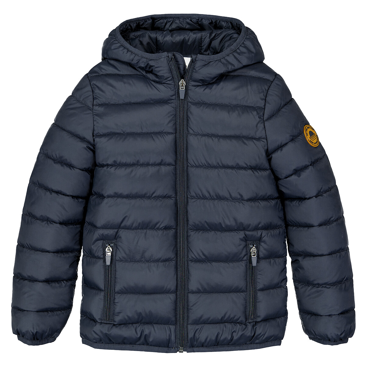 Тонкая Стеганая куртка с капюшоном 12 лет -150 см синий LaRedoute, размер 12 лет -150 см - фото 3