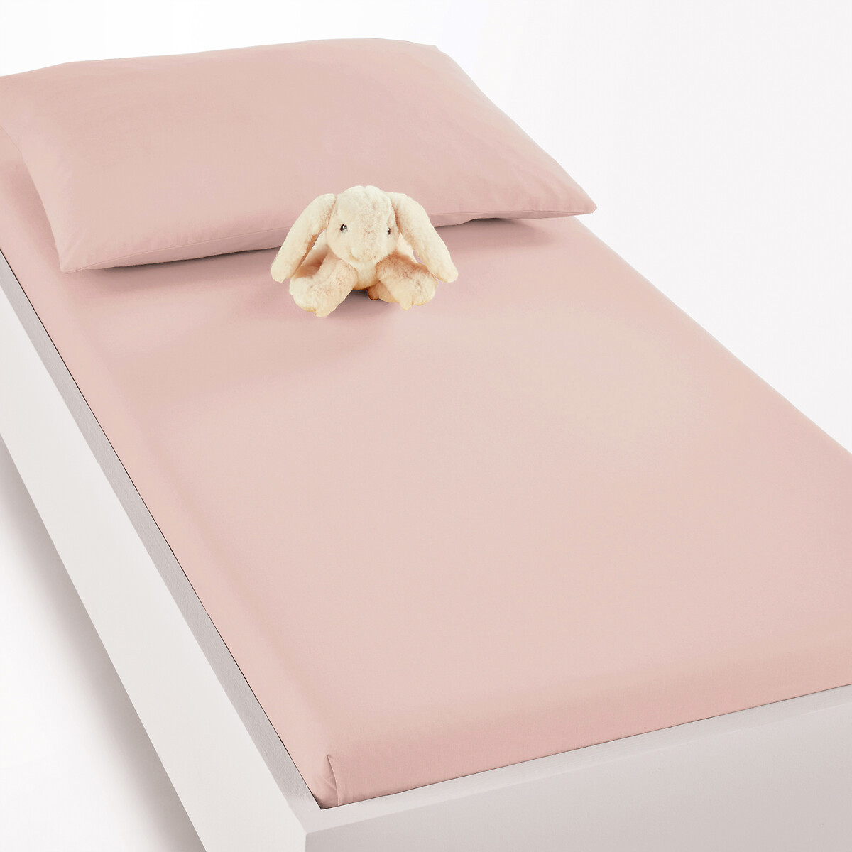 Простыня LaRedoute Натяжная для кровати грудного ребенка из биохлопка SCENARIO 70 x 140 см розовый, размер 70 x 140 см - фото 1