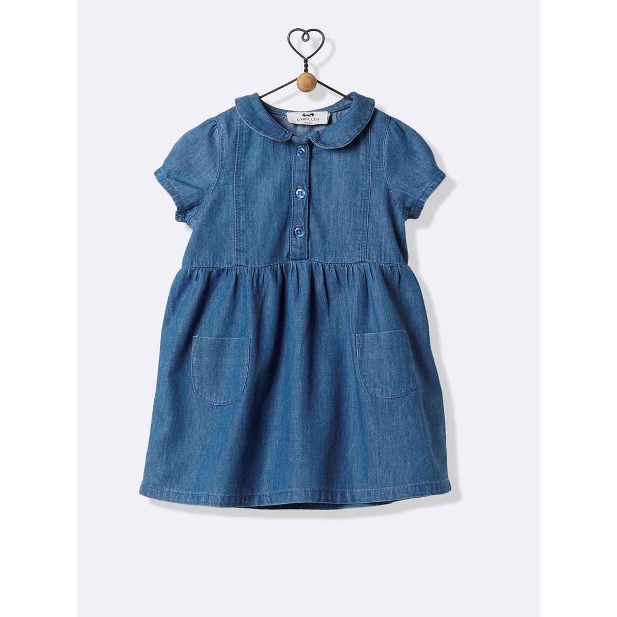 Robe en denim light bébé