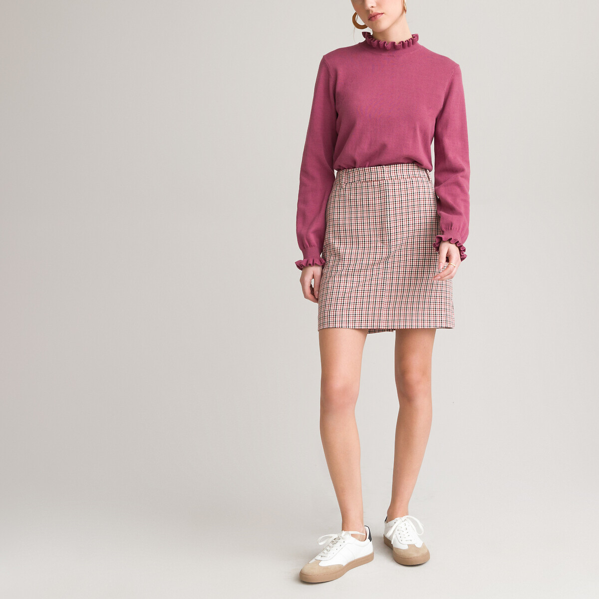 Пуловер LA REDOUTE COLLECTIONS С воротником-стойкой XL розовый, размер XL - фото 2