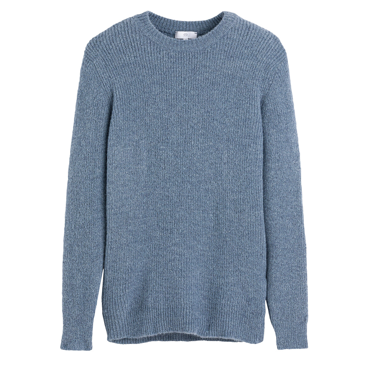 Пуловер С круглым вырезом сделано в Европе XL синий LaRedoute, размер XL - фото 5