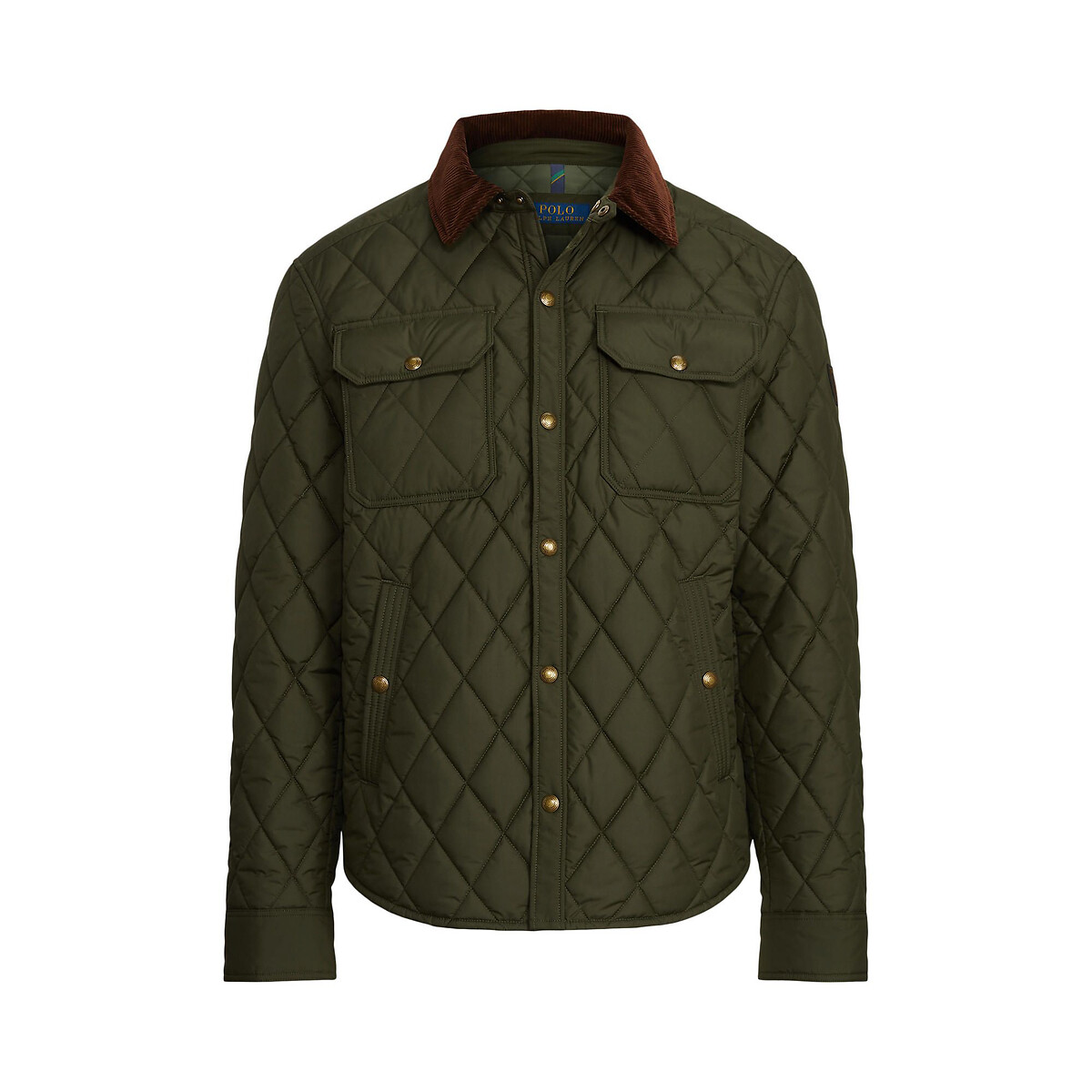 Куртка в стиле милитари стеганая  L зеленый LaRedoute, размер L - фото 4