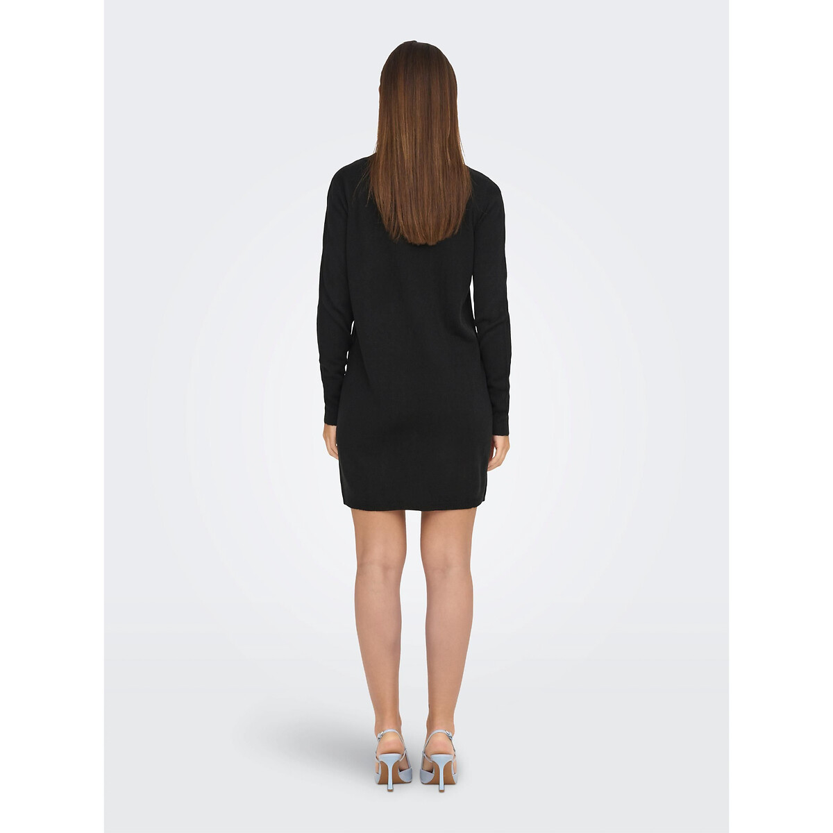 Платье-пуловер С V-образным вырезом L черный LaRedoute, размер L - фото 5