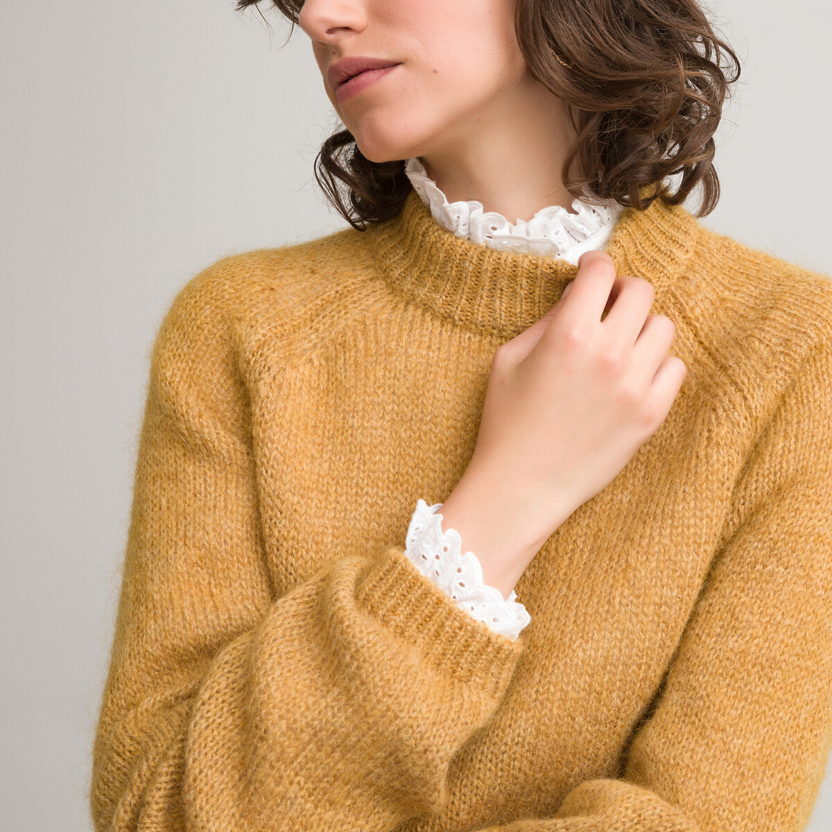 Пуловер LaRedoute С круглым вырезом XXL желтый, размер XXL - фото 1