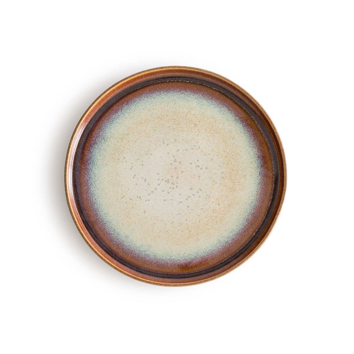 цена Комплект из четырех тарелок плоских из радужной керамики Liega единый размер бежевый