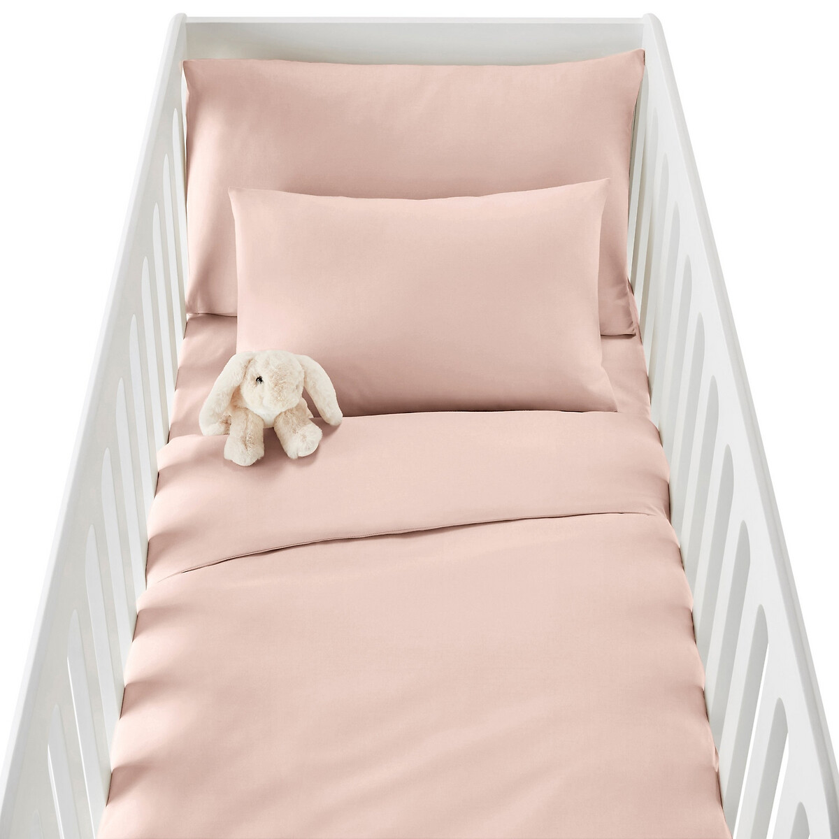 Простыня LaRedoute Натяжная для кровати грудного ребенка из биохлопка SCENARIO 70 x 140 см розовый, размер 70 x 140 см - фото 2