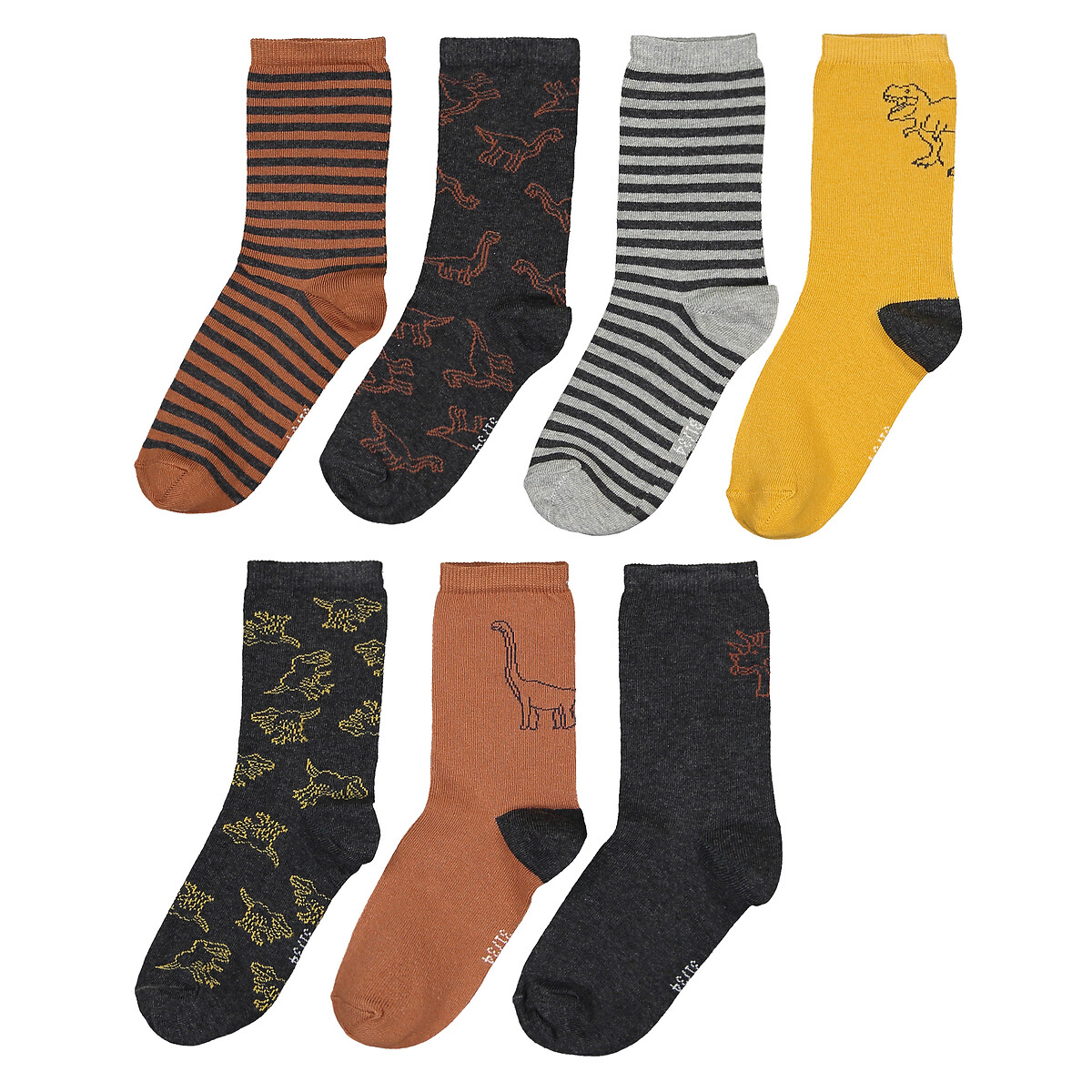 Комплект из 7 пар носков Размеры 2326-3538 27/30 разноцветный