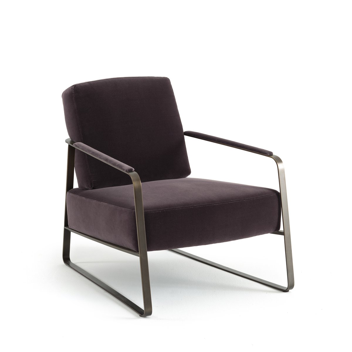 Кресло La Redoute Велюровое Zoleika единый размер фиолетовый - фото 1