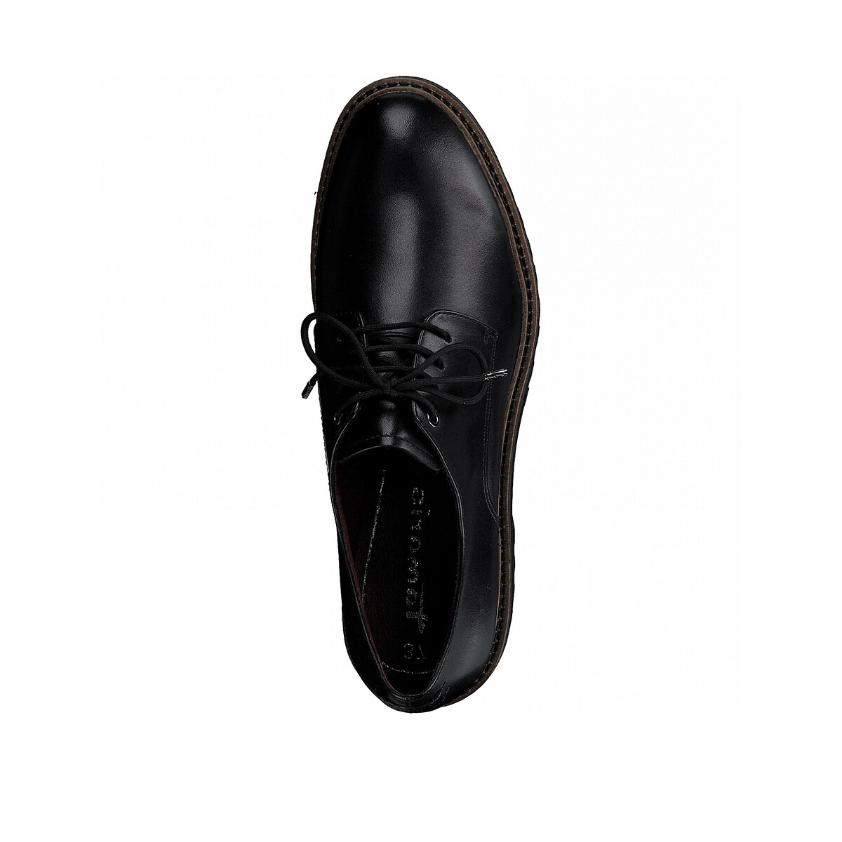 Ботинки-дерби LaRedoute Кожаные 36 черный, размер 36 - фото 3