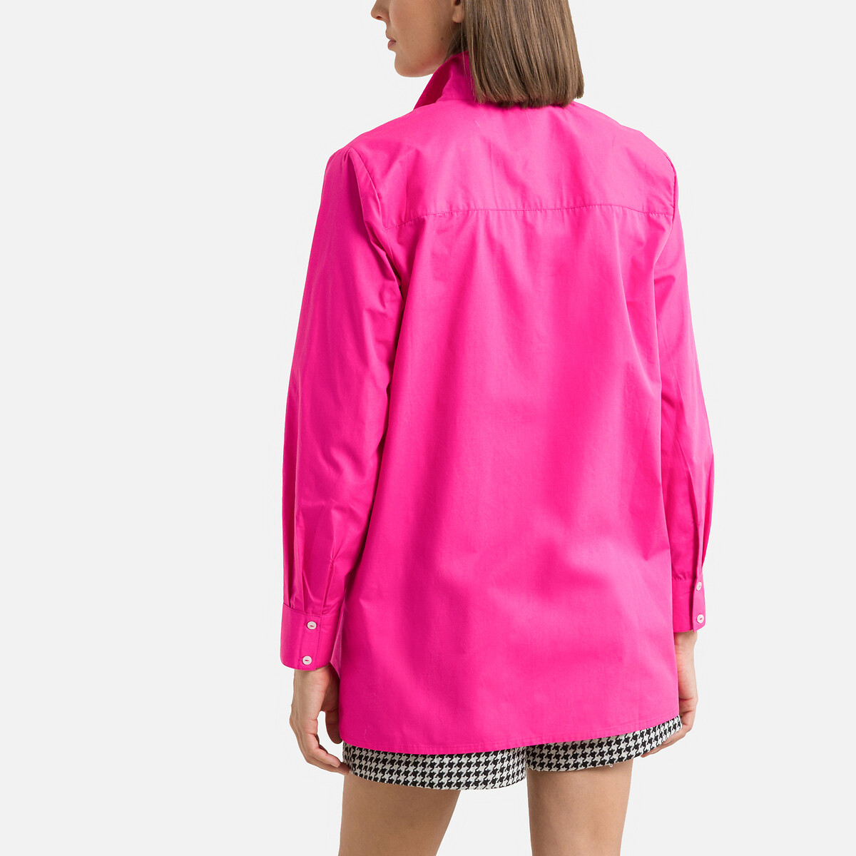 Рубашка Длинная на пуговицах M розовый LaRedoute, размер M - фото 4