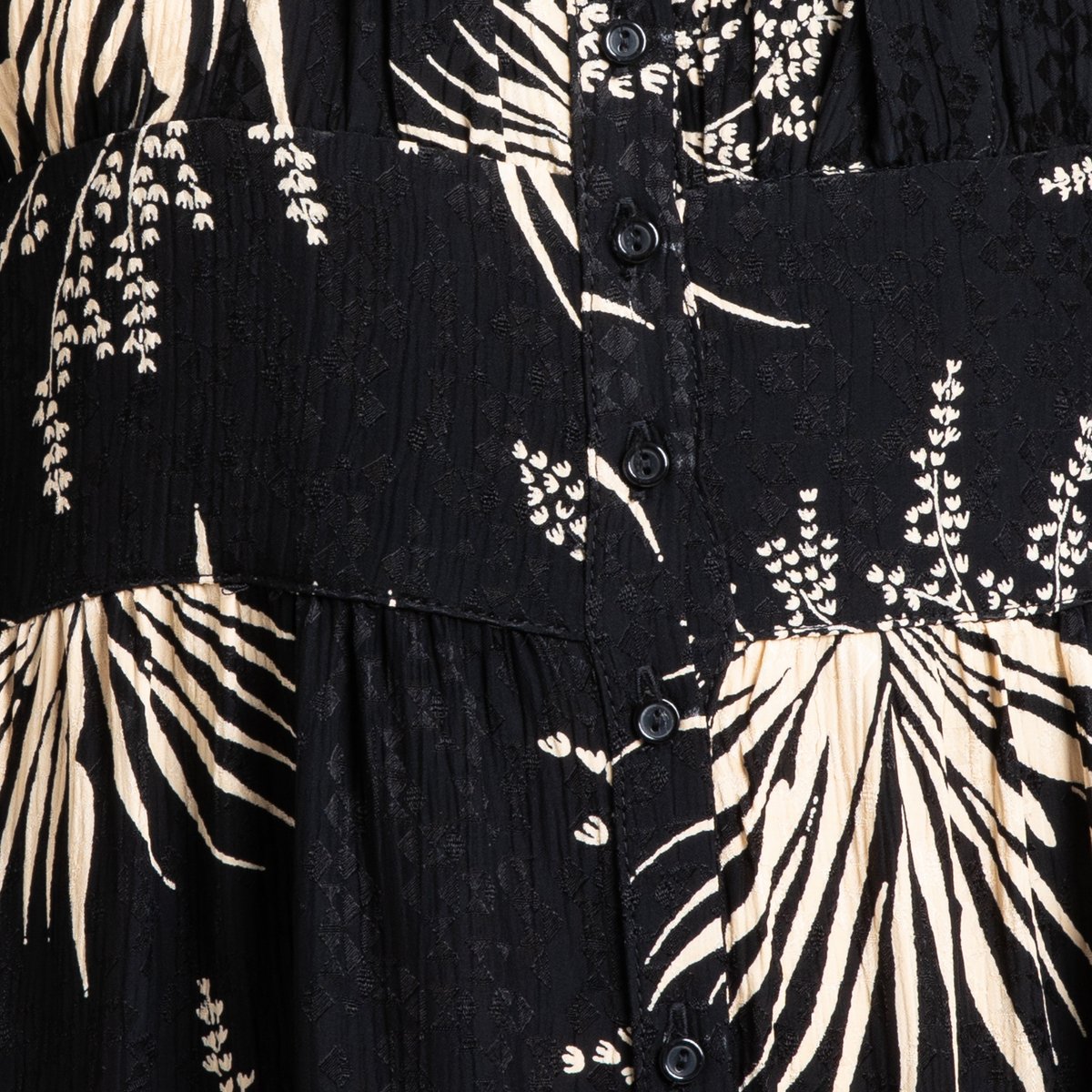 Платье LaRedoute Длинное и широкое с принтом ELEANORE 1(S) черный, размер 1(S) Длинное и широкое с принтом ELEANORE 1(S) черный - фото 4