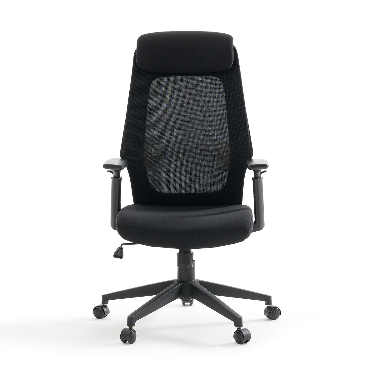 Кресло LA REDOUTE INTERIEURS Офисное на колесиках  Azzo единый размер черный - фото 2