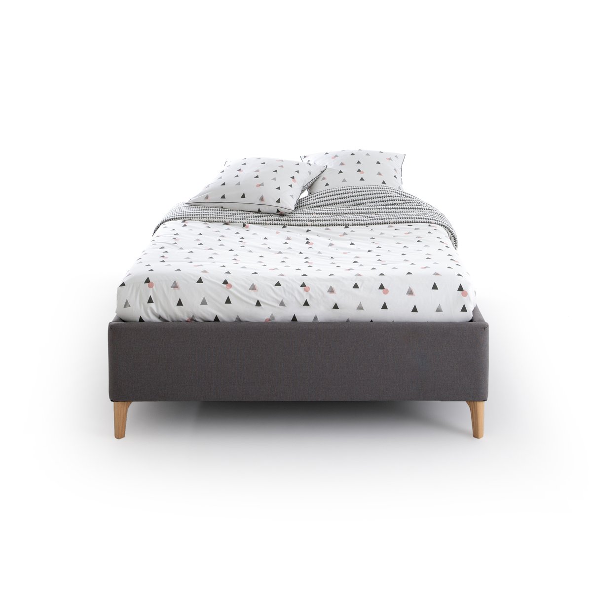 Кровать La Redoute С сундуком с приподнимаемым реечным основанием Idaho 140 x 190 см серый, размер 140 x 190 см - фото 2