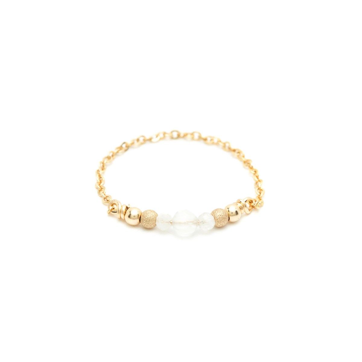 Bague chaînette Cosmic - pierre de lune