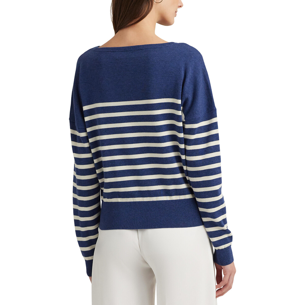 Пуловер в полоску в стиле тельняшки с длинными рукавами HAINVETTE  XS синий LaRedoute, размер XS - фото 3